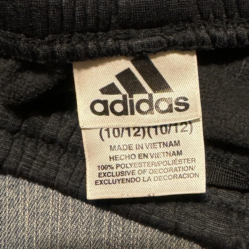 (YM) Boys Adidas Tapered Leg Double Side Striped Sweatpants